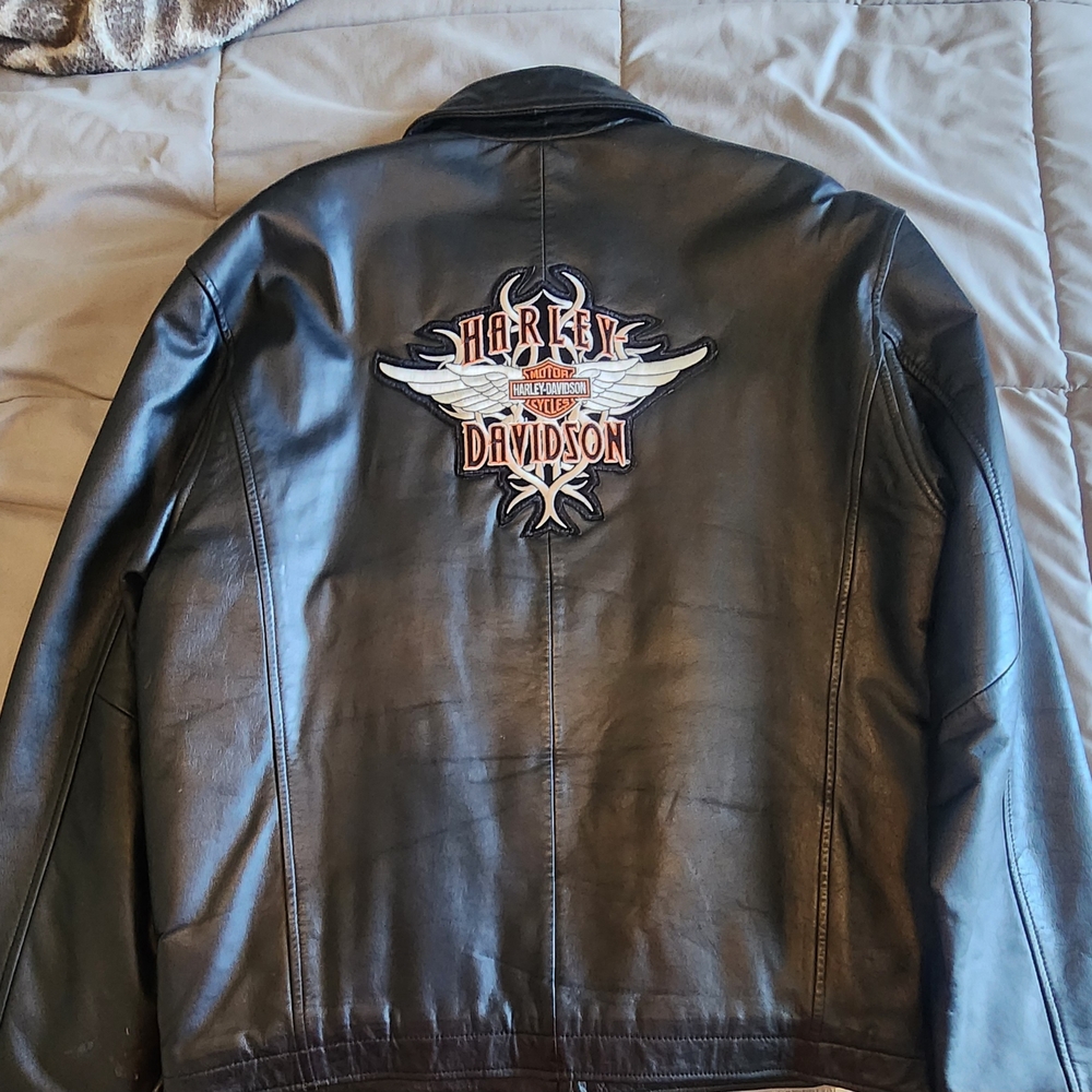 Harley-Davidson Black Bomber Jacket with Bold Back Design